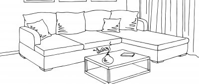 dessin d'un salon